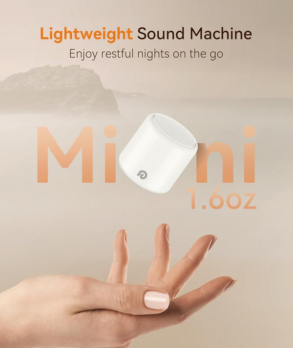 Dreamegg Portable White Noise Machine - Travel Sound Machine for Sleep, Features Powerful Battery, Egg-Sized, 16 Nature Sounds, Timer, Sound