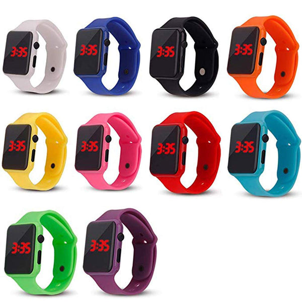 Weicam 10 Pack Unisex Men Women LED Wrist Watch Silicone Electronic Sports Watch Bracelet Whole Watches