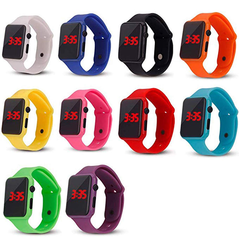 Weicam 10 Pack Unisex Men Women LED Wrist Watch Silicone Electronic Sports Watch Bracelet Whole Watches