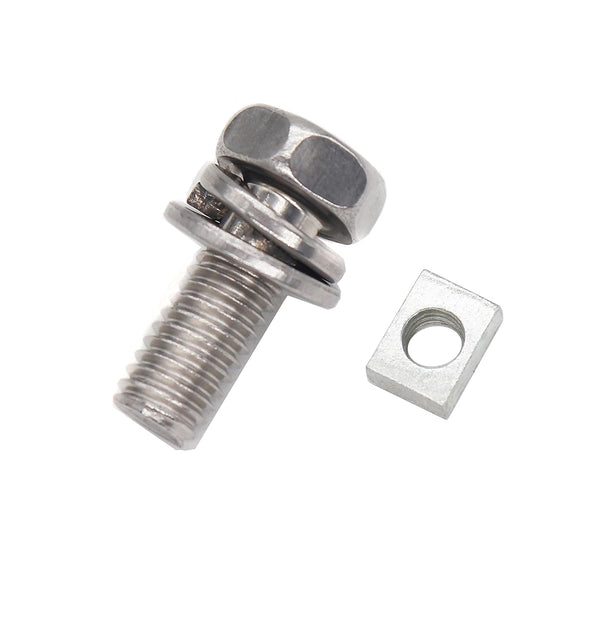 Binifimux 6-Pack Motorcycle Battery Terminal M6 X16Mm Bolt Square Nut Kit, Stainless Steel 304, ATV Battery Terminal Bolts, Boat, E-Bike, Electric