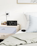 Loud Alarm Clock with Bed Shaker for Heavy Sleeper, Dual Vibrating Alarm Clock with USB Charger for Hearing-Impaired Deaf, 7.5ââ Large LED Display