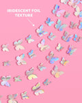 Xo, Fetti 3D Iridescent Butterfly Hanging Garland - 4 Pcs, 12' | Bachelorette Party Decorations, Birthday Supplies, Baby Shower Photo Booth, HBD,