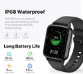 Smart Watch, 1.83" HD Smartwatch for Men Women (Answer/Make Calls), Fitness Watch with 100+ Sport Modes, IP68 Waterproof/Heart Rate/Sleep Monitor,