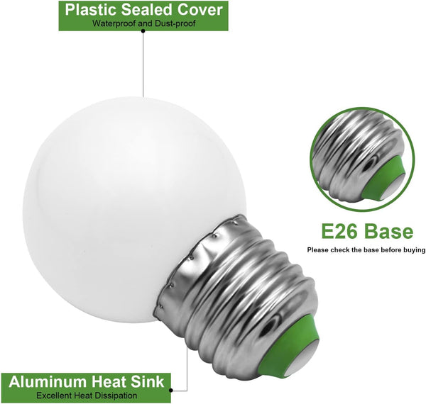 LED Light 30W Equivalent G14 G45 Edison Bulb 120V 3W Cool White 6000K 260 Lumens Bulbs E26 Medium Screw Base Lightbulb for Bathroom, Vanity