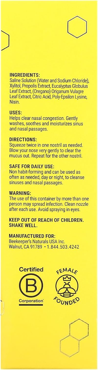 Beekeepers Naturals Propolis plus Nasal Spray, 1 FZ