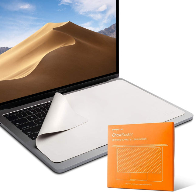 UPPERCASE GhostBlanket Screen Keyboard Imprint Protection Microfiber Liner and Cleaning Cloth 13" Compatible with MacBoo