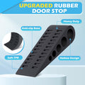 Rubber Door Stoppers for Bottom of Door - 4 Pack Door Stop Wedge with Holder Heavy Duty Doorstop for Home Office Dorm Classroom Garage Stackable