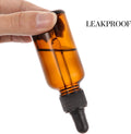 AOZITA 4 Pack, 2 Oz Dropper Bottles with 1 Funnel & 4 Labels - Essential Oils Bottles for Health, Personal Care & Beauty - 60Ml Thick Dark Amber