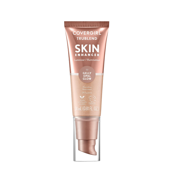Covergirl Trublend Skin Enhancer, Opal Glow, Luminizer, Healthy-Looking Glow, Flexible Coverage, Clean & Vegan, Water-Based Formula, for All Skin