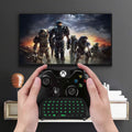 Timovo Green Backlight Keyboard for Xbox One, Xbox Series X/S,Wireless Chatpad Message Keypad with Headset & Audio Jack,Mini Game Keyboard Fit