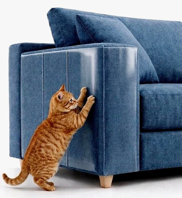 FTSTC Anti Cat Scratch Furniture Protector, 12-Pack, Furniture Protectors from Cats Scratching, Heavy Duty Self-Adhesive Couch Protector for Cats,
