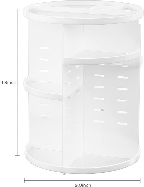 Hblife 360 Rotating Makeup Organizer Adjustable Carousel Large Capacity Revolving Perfume Organizer Skincare Organizers Cosmetic Storage Spinning