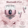 Wireless Earbuds Bluetooth 5.4 Headphones Bass Stereo Ear Buds with Noise Cancelling Mic LED Display in Ear Earphones IP7 Waterproof 36H Playtime