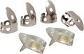 Golden Gate Guitar Picks - Large/Extra Thick Stainless Steel & Pearloid Finger & Thumb Picks - Set of 6 for Guitar, Banjo, Resonator Guitar