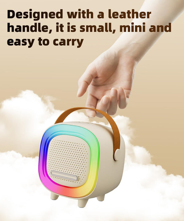 Mini Karaoke Machine Speaker for Kids Adults, Portable Bluetooth with 2 Wireless Microphones, Children'S Day Birthday Gift Ideas for Toys for