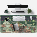 Cute Frog Kawaii Green Desk Decor Mat, Large Gaming Mouse Pad for Computer Keyboard Laptop, Home Office Accessories for Girl (31.5X15.7 In)-With