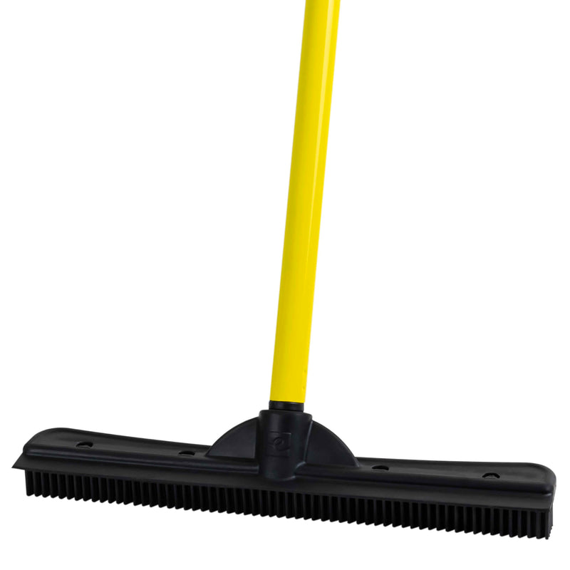 Furemover Original Pet Hair Rubber Broom with Squeegee, with 58" Telescopic Handle for Carpet, Tile and Hardwood