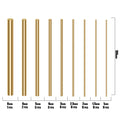 48 Pieces Brass round Rods Kit, 1Mm-8Mm in Diameter, 100Mm in Length, Sutemribor Brass Solid round Rod Lathe Bar Stock for DIY Craft Making, Knife