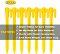 60 Pack Plastic Tent Pegs Garden Landscape Stakes 5.7 Inch for Anchoring Garden Netting, Camping Tents, Rain Tarps and Landscape Fabric Lawn