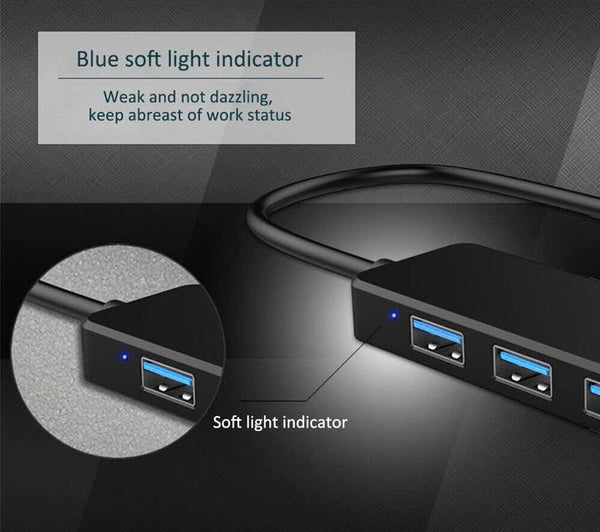 USB 3.0 Hub, VIENON 4-Port USB Hub USB Splitter USB Expander for Laptop, Xbox, Flash Drive, HDD, Console, Printer, Camera,Keyborad, Mouse(Not for