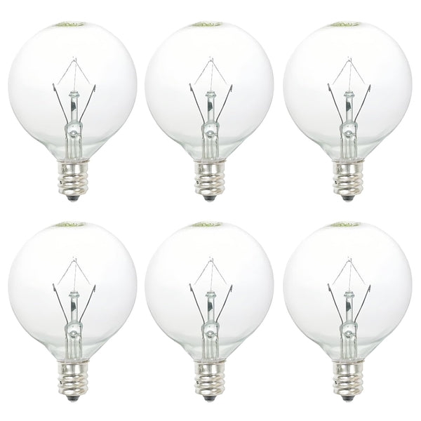 40W Light Bulbs,Wax Warmer Bulbs,E12 Candelabra Base 120 Volt round Light Bulbs for Full Size Scentsy Warmer ,Wax Melt Warmer,Chandelier Table