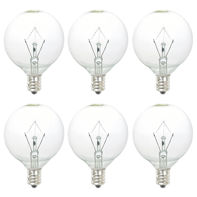 40W Light Bulbs,Wax Warmer Bulbs,E12 Candelabra Base 120 Volt round Light Bulbs for Full Size Scentsy Warmer ,Wax Melt W