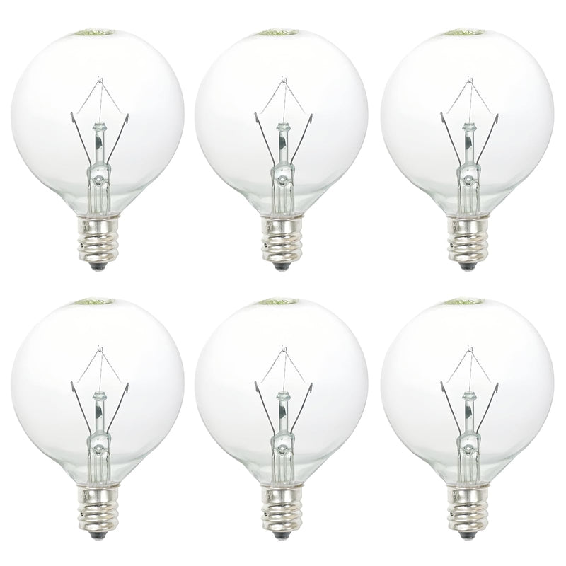 40W Light Bulbs,Wax Warmer Bulbs,E12 Candelabra Base 120 Volt round Light Bulbs for Full Size Scentsy Warmer ,Wax Melt Warmer,Chandelier Table