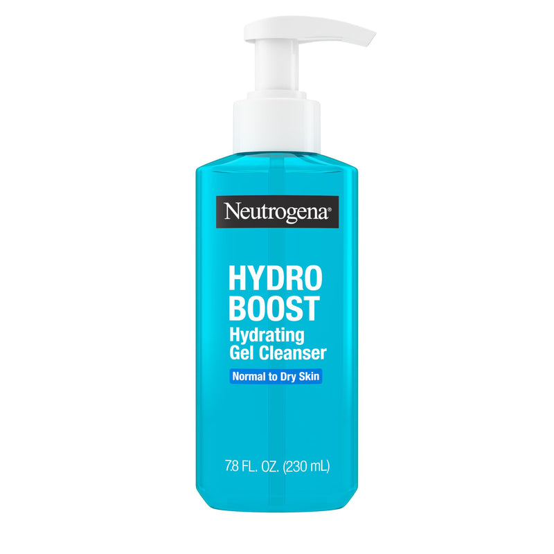 Neutrogena Hydro Boost Facial Cleansing Gel, Hydrating Gentle Face Cleanser and Makeup Remover with Hyaluronic Acid, Hypoallergenic Formula, 7.8 FL OZ