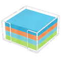Acrylic Sticky Note Holder - 3 X 3 Inch Post It Note Holder, Crystal Clear Sticky Note Dispenser for Dorm Room Home and Office Acrylic Desk Organizer