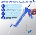 Caulk Gun Kit Smooths No-Drip Silicone Caulking Gun and Caulking Tools, Sealant Tools Grout Scraper for Kitchen Bathroom Sink Joint,With Gift Box