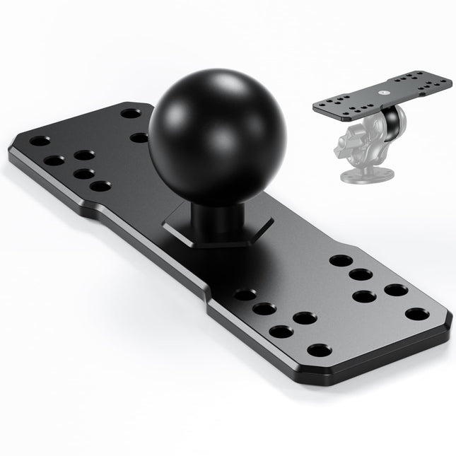 BRCOVAN 1.5'' Ball Fish Finder Mount, Aluminum Alloy Universal Marine Electronic Plate for RAM Mounts C Size 1.5 Inch Ba