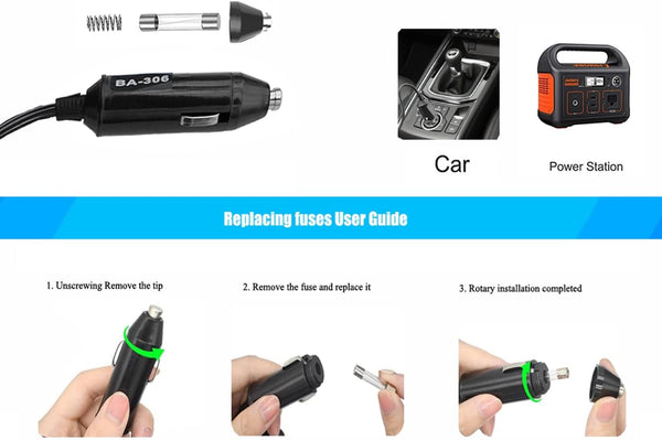 Upbright Car 12V DC Adapter Compatible with Inogen One G3 G4 G5 DC Power Cord Model BA-306 BA-301 BA306 BA301 12 Volt Auto Vehicle Boat RV Camper
