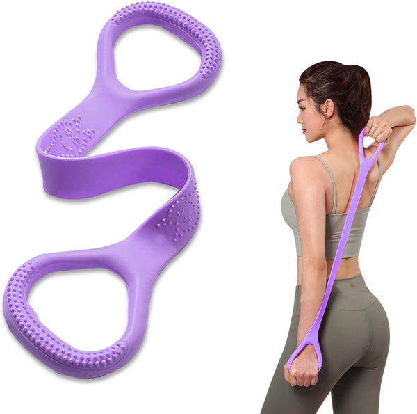 Figure 8 Fitness Resistance Band, Arm|Back Training Elastic Ropes - Pure Barre Workout Chest Arm and Shoulder Stretch Bands Exercise Equipment for