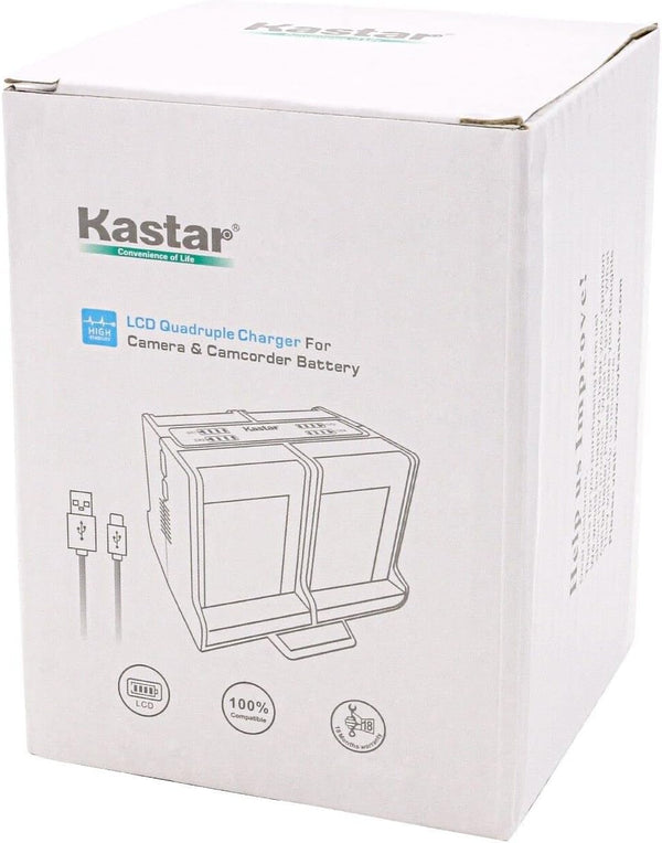Kastar Quadruple Battery Charger Compatible with Minolta MND20 44 MP / 2.7K Ultra HD Digital Camera, Full HD 1080P Rechargeable Electronic Mini