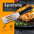 Stainless Steel Mini Serving Spatula, Culinary Kitchen Spatula for Serving and Turning, Mini Slotted Turner for Flipping, Cooking and Baking