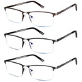 Reading Glasses for Men, 2.5 Blue Light Blocking Reading Glasses Metal Readers