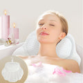 Bath Pillow for Tub,Ergonomic Head & Neck Support, Ultra-Soft 4D Breathable Mesh Bathtub Cushion Pillow,Non-Slip Suction Cups, Fast-Drying &