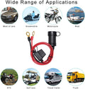 SPARKING 3FT Car Female Cigarette Lighter Plug Socket to Eyelet Terminals 12V Extension Cable with 10A Fuse (3FT)