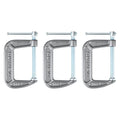 Olympia Tools Heavy Duty Cast Iron C-Clamps with 2-Inch Jaw Opening and 1-Inch Throat, 6 Pack