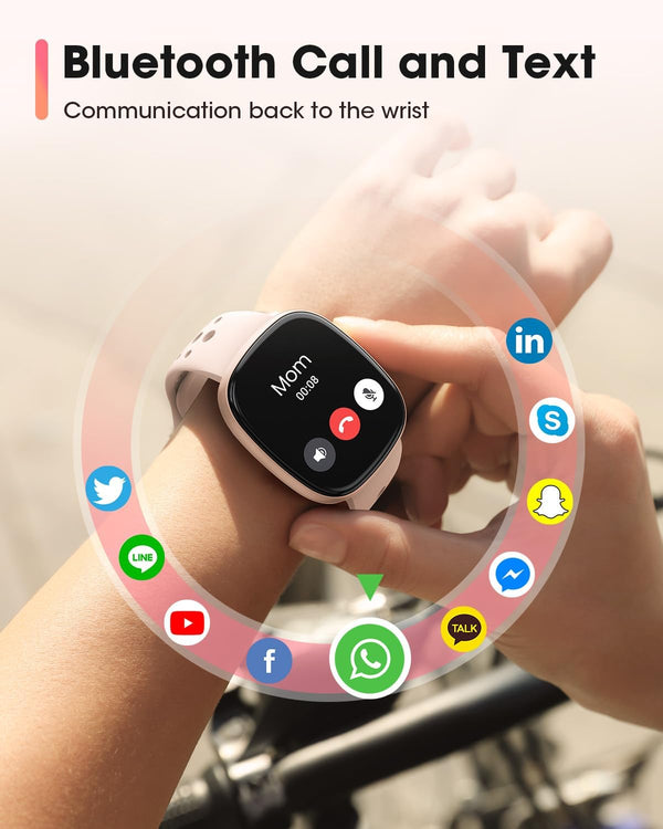 Smart Watches for Women Men with Call: Fitness Trackers with 24-Hour Heart Rate Spo2 Sleep Monitor 5ATM Waterproof 120+ Sport Mode Watches for