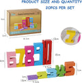 Wooden Number Building Blocks,20Pcs Stacking Toys for 3+ Years Old Kids,Educational Montessori Learning Toys,Counting Math Balance Competition