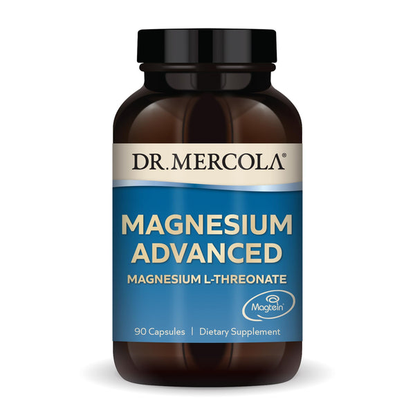 Dr. Mercola Magnesium Advanced - Supports Bone, Joint & Brain Health - Contributes to More Restful Sleep - Non-Gmo, Gluten-Free & Soy-Free - 90