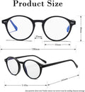 HJSTES Vintage Blue Light Glasses for Women Men round Bluelight Blocking Glasses Thick TR90 Frame Eyeglasses