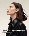 Truefree C10 Open-Ear Earbuds, Clip-On Wireless Headphones, Bluetooth 5.4, 12Mm Driver with Spatial Sound, 28H Playtime, IPX5 Water-Resistant,