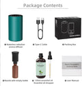 Waterless Diffuser for Essential Oil, Battery Operated Portable Nebulizer, Automatic Scent Aromatherapy Machine, 3 Timer Modes & 3 Mist Levels for
