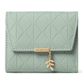 Bifold Wallet Women Leather RFID Blocking Card Holder Compact Wallet Zipper Coin Pocket with ID Window