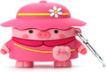 3D Cute Chic Cartoon Kids Teens Boys Girls Women Lovely Stylish Cross Body Bag Piglet Shape with Three Hats Soft Case for Airpod Pro 2019/Airpod
