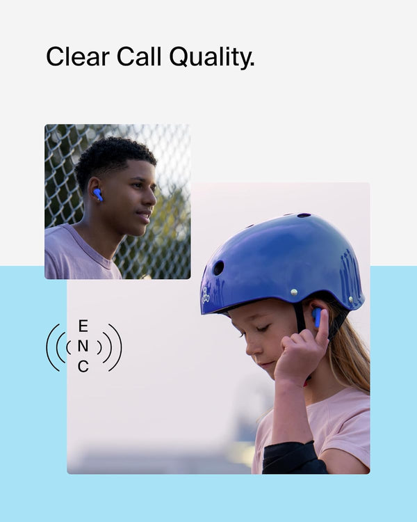 Belkin Soundform Nano 2 Bluetooth Earbuds for Kids with Built-In Microphone, 28H Battery Life, Safe 85Db Volume, IPX5 Water Resistance - Kids