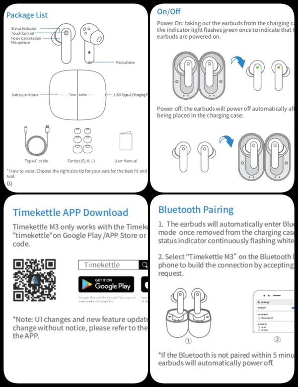 Timekettle M3 Language Translator Earbuds, Two-Way Translator Device with APP for 40 Languages and 13 Offline Translation Packs, Fast Reaction