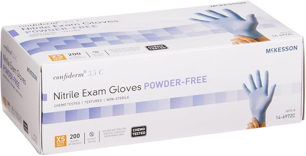 Mckesson Confiderm 3.5C Nitrile Exam Gloves - Powder-Free, Latex-Free, Ambidextrous, Non-Sterile